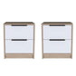 Velador KAIA x2 Unidades / Rovere +Blanco (envío RM)