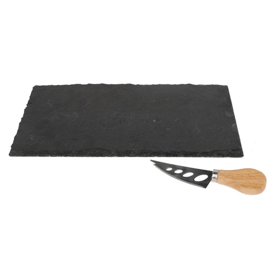Tabla de Piedra Pizarra con Cuchillo - OUTLET