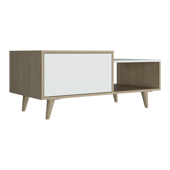 Mesa de Centro Bora (1C) Rovere + Blanco (envío RM)