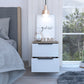 Velador KAIA x2 Unidades / Rovere +Blanco (envío RM)